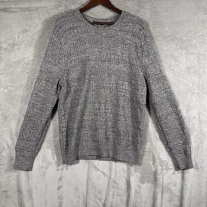 Gap Knit Sweater Gray Crewneck Cotton Mens XL Casual Preppy Outdoors‎